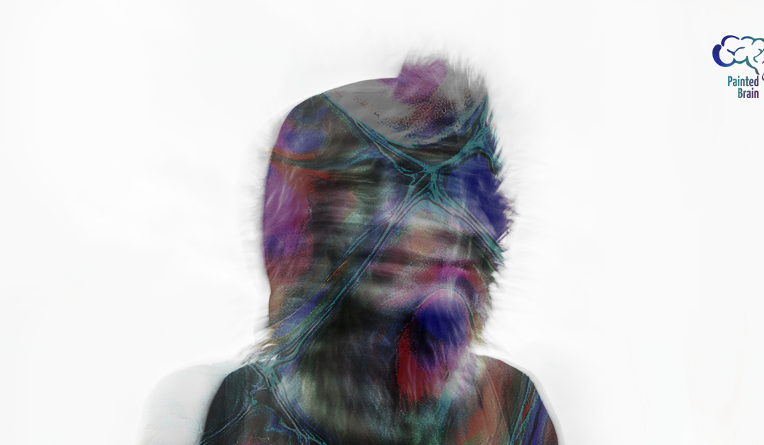 an image of a persons face blurred looking left and right in the same picture.