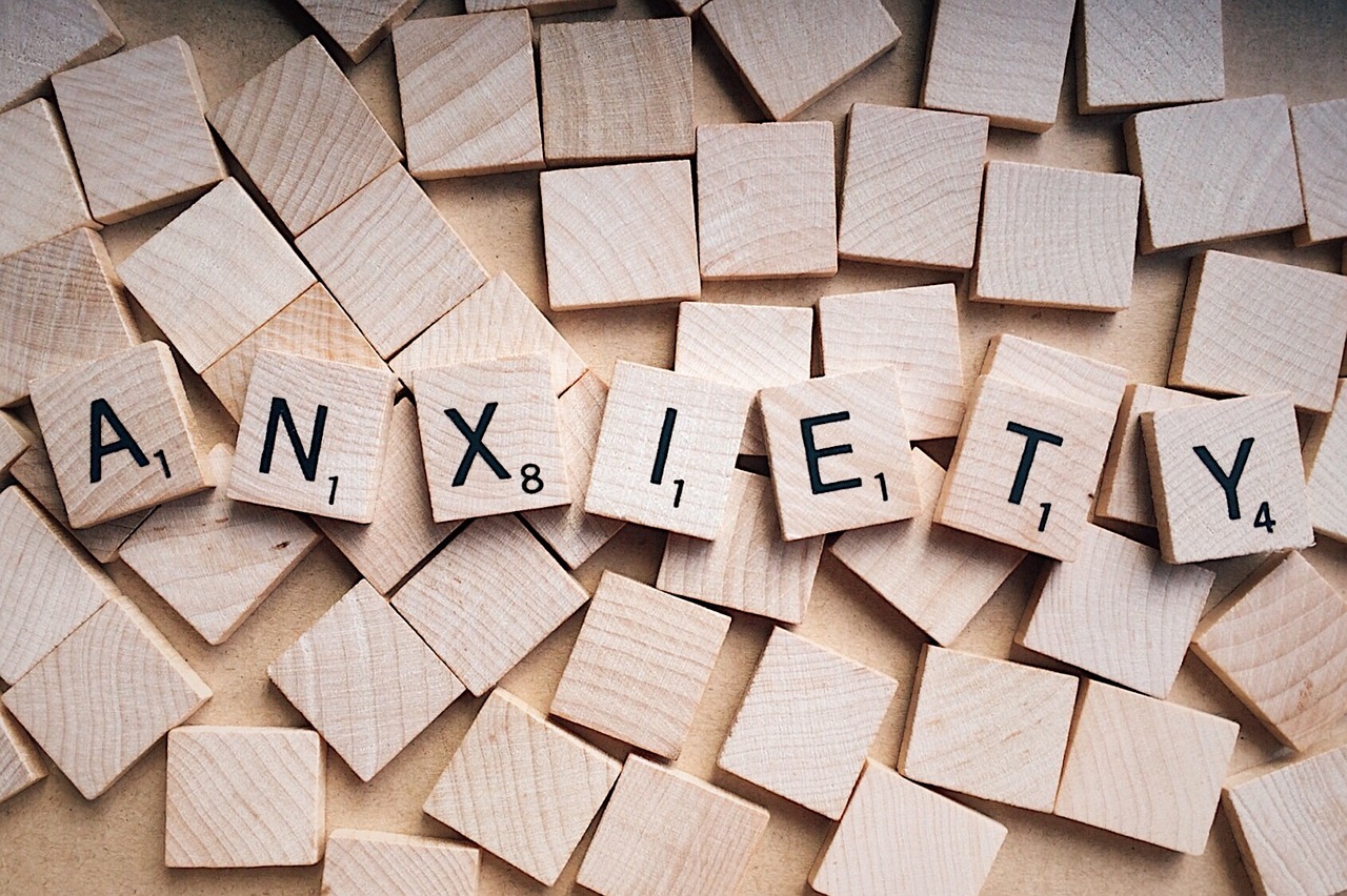 This is an image of the word "anxiety."