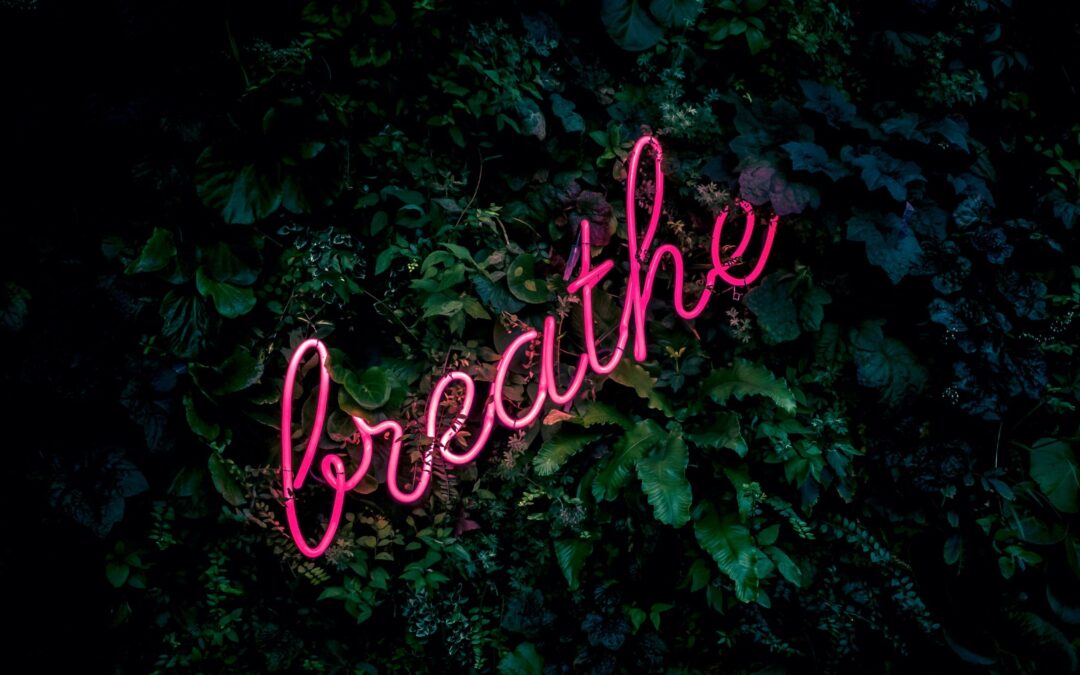 breathe neon sign