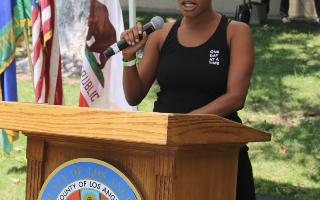 Chambers and her Painted Brain team showed up at Loma Alta Park in Altadena, California, to raise awareness for Black mental health, mental illnesses and wellbeing.