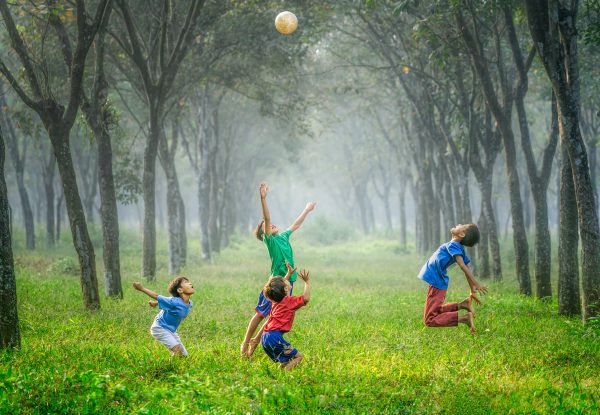 Kids playing outside