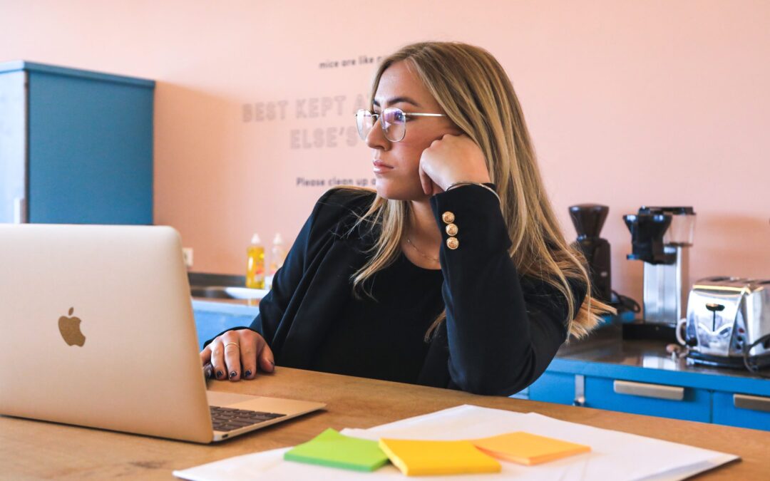 Woman studying for college