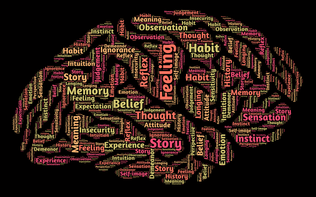 Diagram of the brain in the form of a crossword puzzle