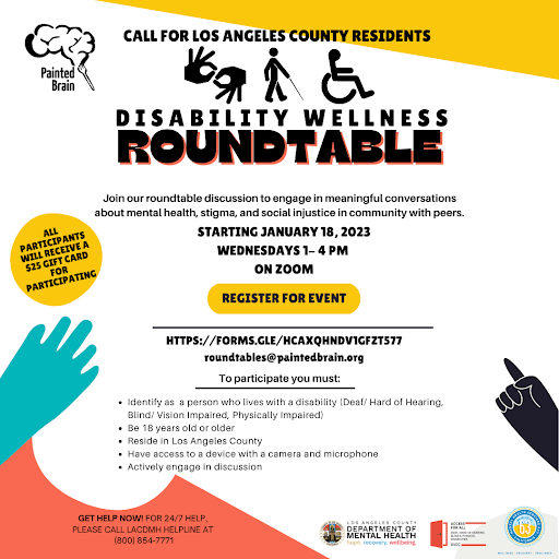 flyer for disability wellness roundtable