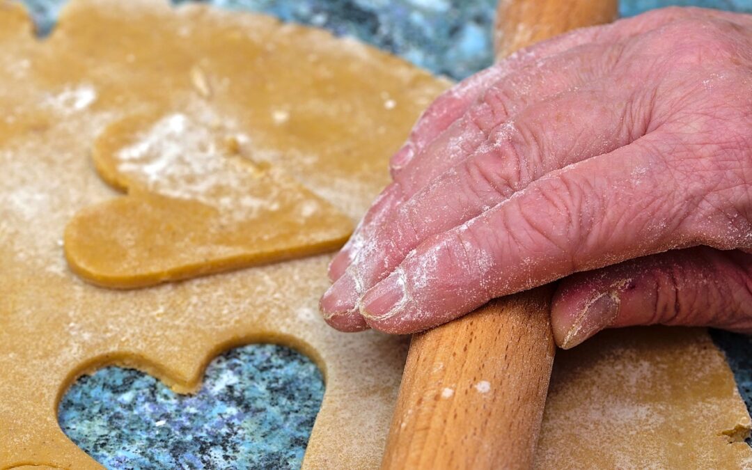 Occupational therapy hand working with dough