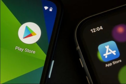 google play store and app store on iphone