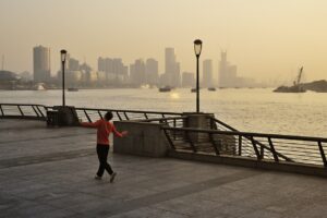 Man dancing outside