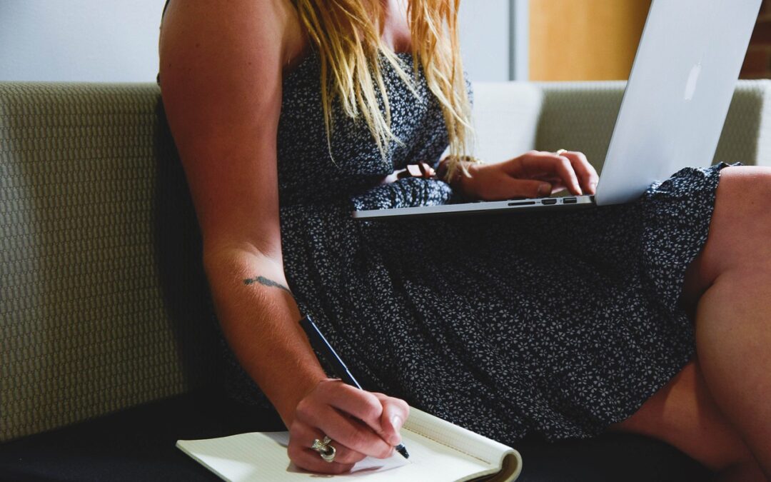 Woman working from home