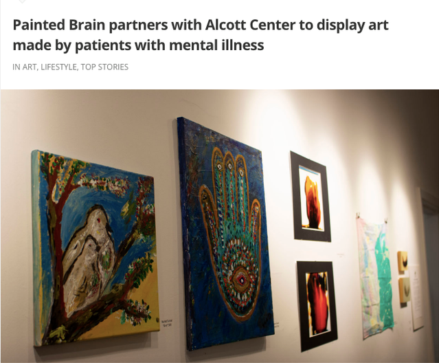 Painted Brain partners with Alcott Center to display art made by patients with mental illness